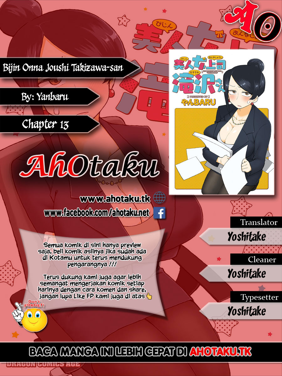 Bijin Onna Joushi Takizawa-san Chapter 13 Bahasa Indonesia