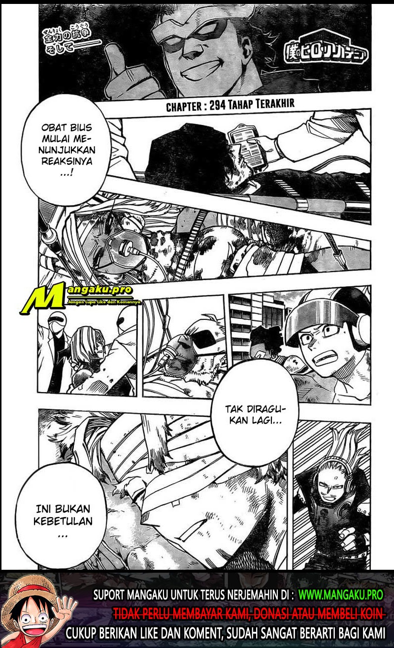 Boku no Hero Academia Chapter 294 Bahasa Indonesia