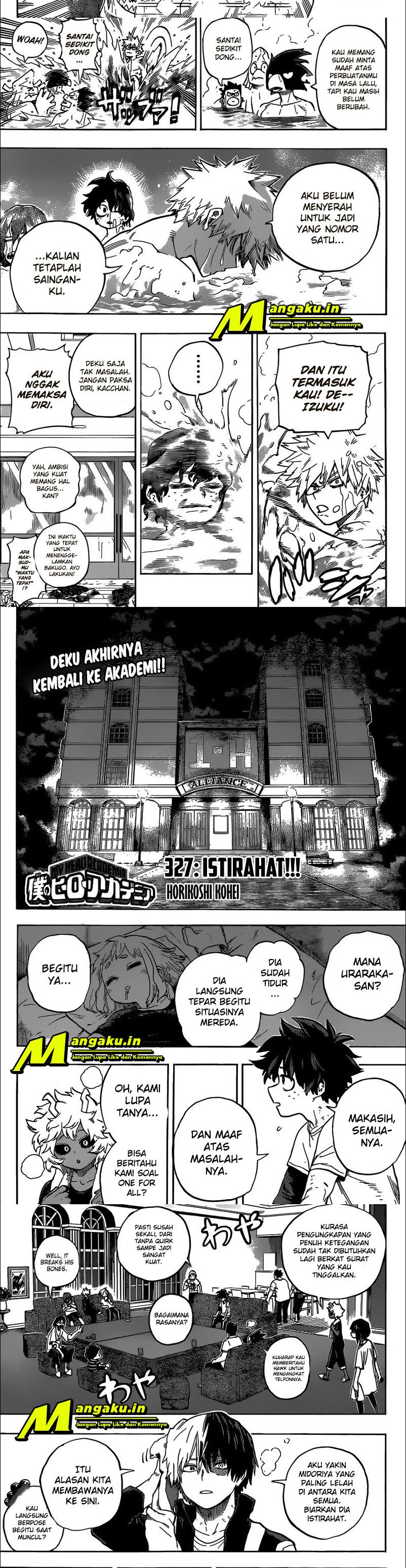 Boku no Hero Academia chapter 327