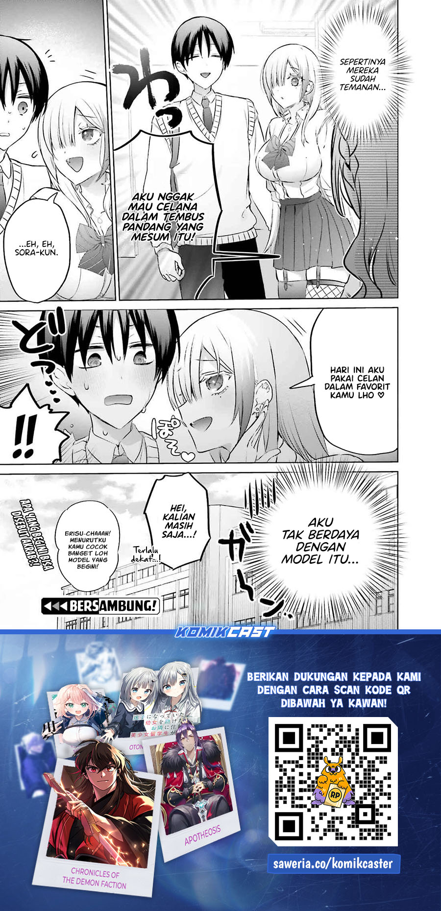 Boku to Kimi (Gyaru) ga Fuufu ni Naru made Chapter 19 Bahasa Indonesia