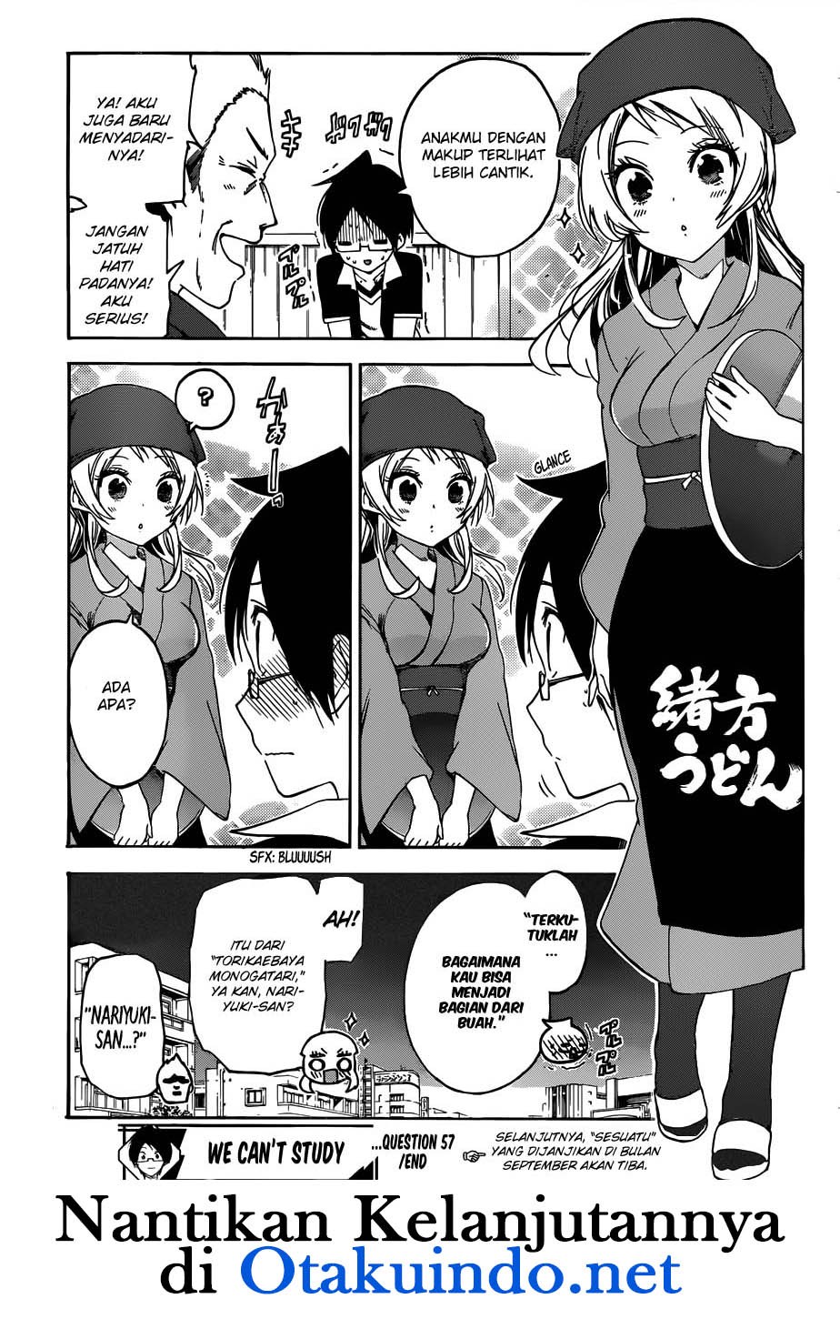 Bokutachi wa Benkyou ga Dekinai Chapter 57 Bahasa Indonesia