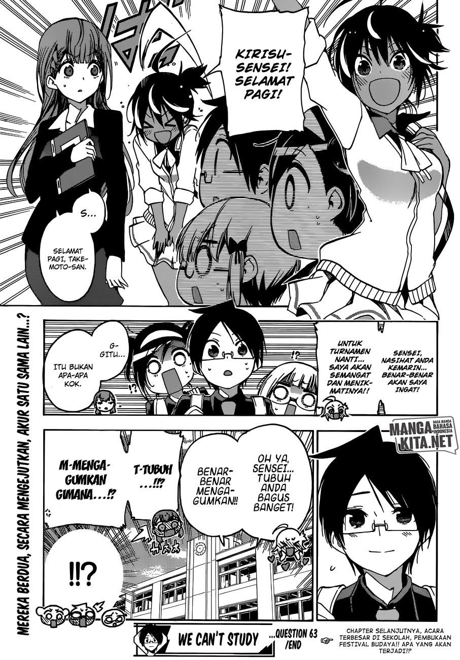 Bokutachi wa Benkyou ga Dekinai Chapter 63 Bahasa Indonesia