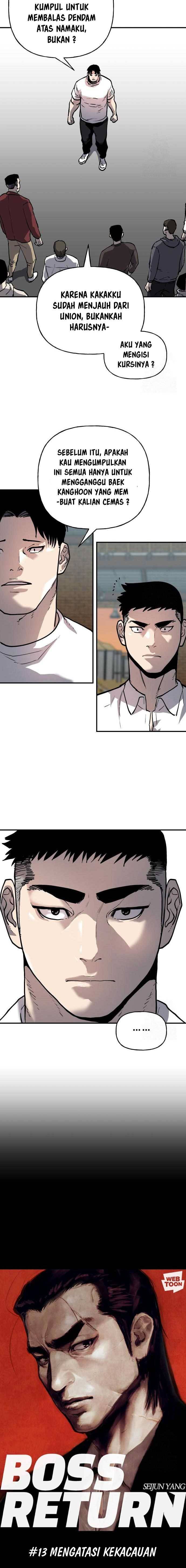 Boss Return Chapter 13 Bahasa Indonesia