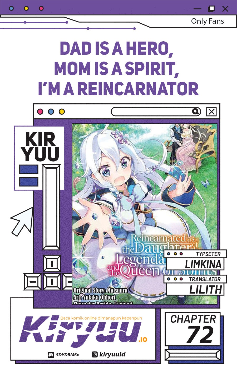 Chichi wa Eiyuu, Haha wa Seirei, Musume no Watashi wa Tenseisha (Dad Is A Hero, Mom Is A Spirit, I’m A Reincarnator) chapter 72