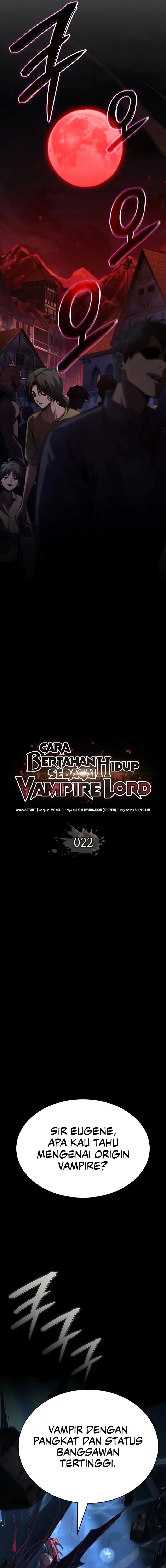 How to Live as the Vampire Lord (Crimson Reset) Chapter 22 Bahasa Indonesia