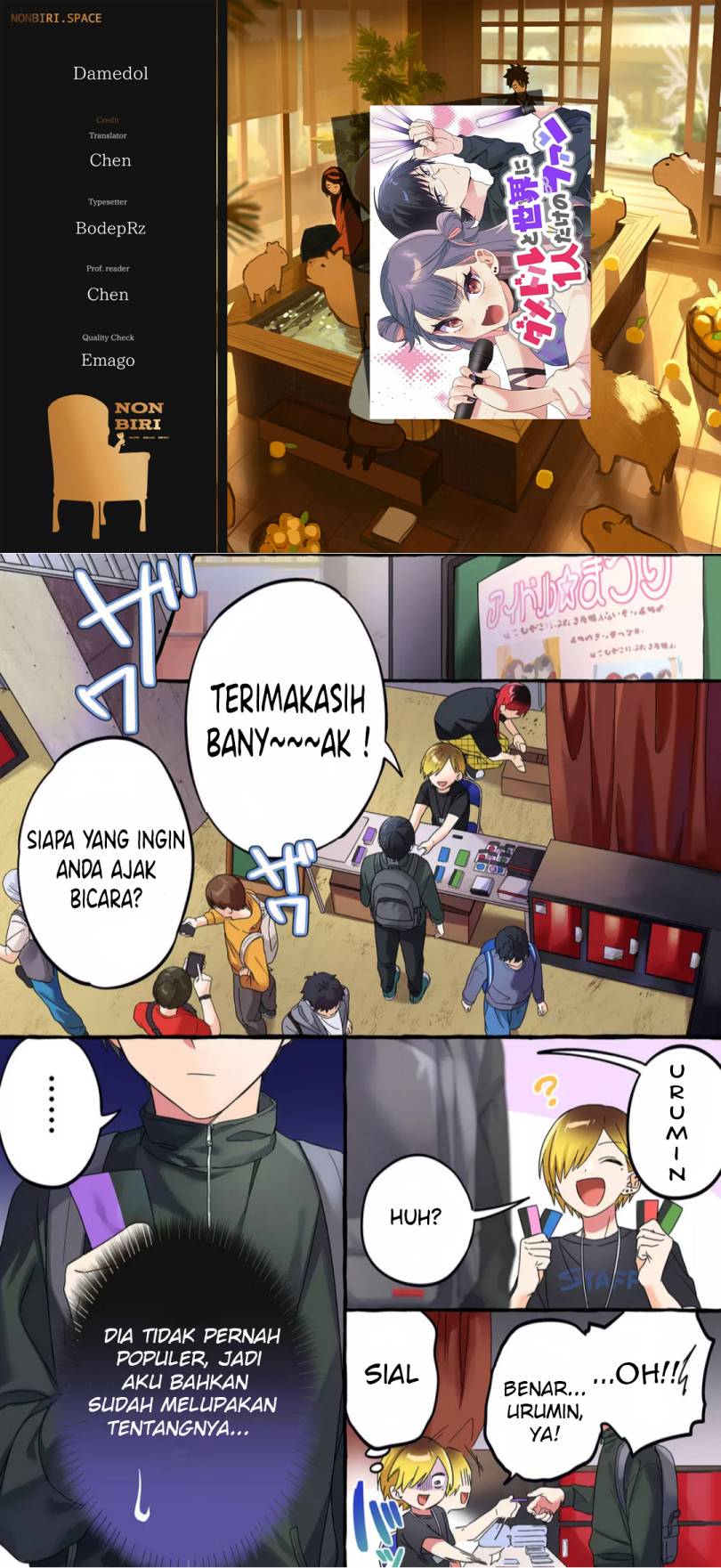 Damedol to Sekai ni Hitori Dake no Fan (Serialization) Chapter 01 bahasa Indonesia