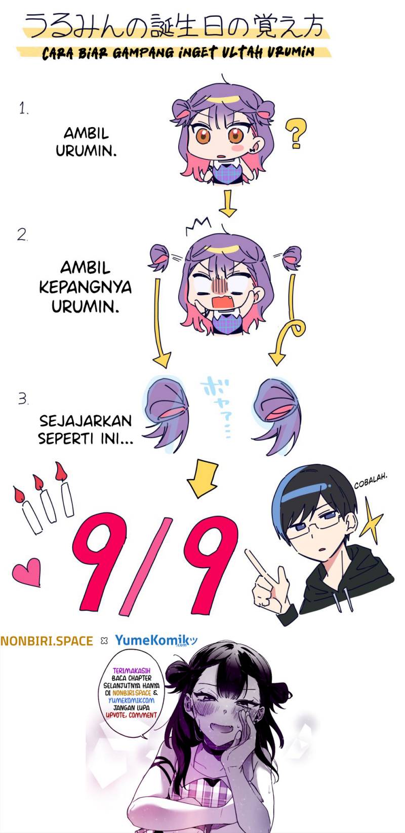 Damedol to Sekai ni Hitori Dake no Fan (Serialization) Chapter 08.5 bahasa Indonesia