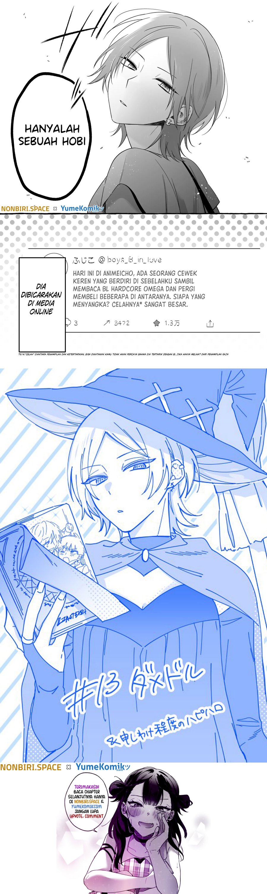 Damedol to Sekai ni Hitori Dake no Fan (Serialization) Chapter 13 Bahasa Indonesia