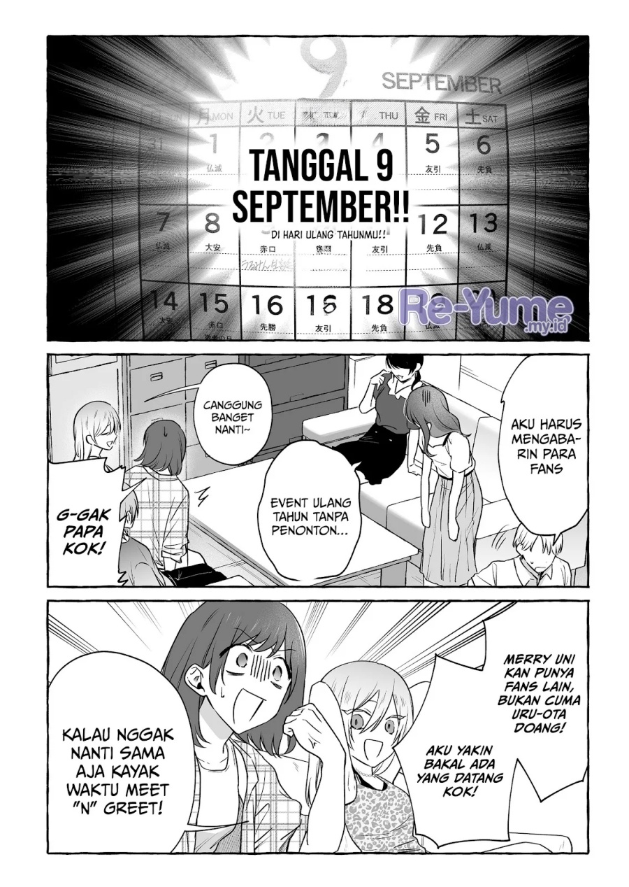 Damedol to Sekai ni Hitori Dake no Fan (Serialization) Chapter 48 Bahasa Indonesia