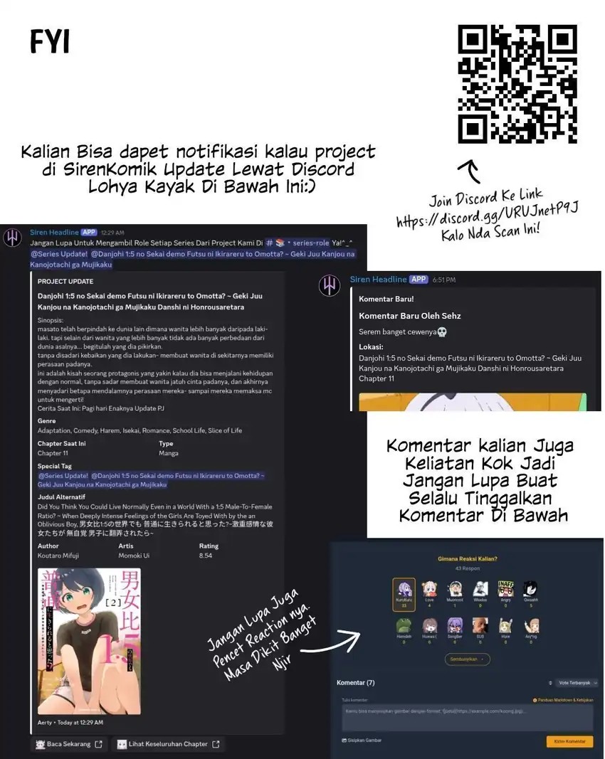 Danjohi 1:5 no Sekai demo Futsu ni Ikirareru to Omotta? ~ Geki Juu Kanjou na Kanojotachi ga Mujikaku Danshi ni Honrousaretara chapter 15