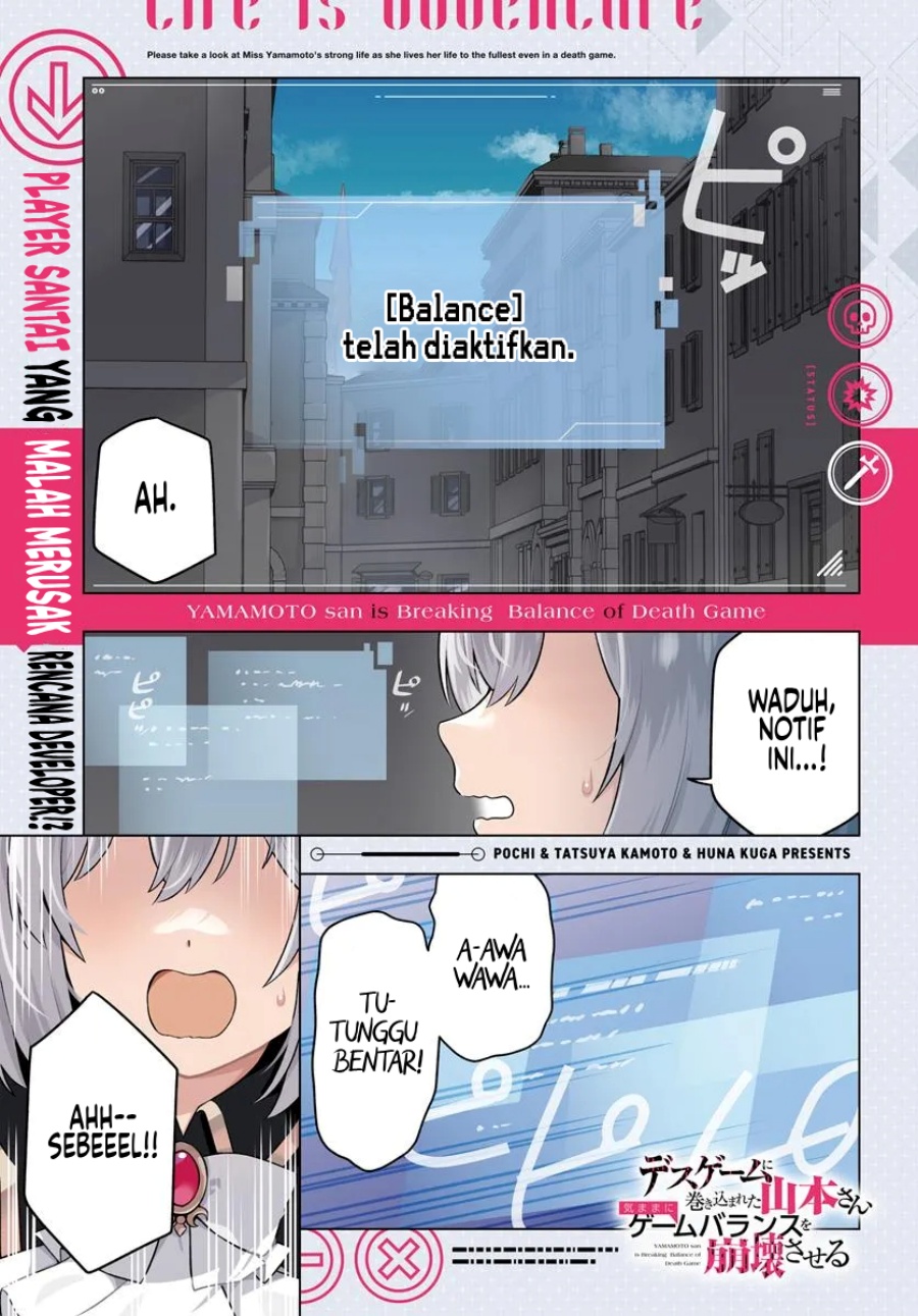 Death Game ni Makikomareta Yamamoto-san, Kimama ni Game Balance wo Houkaisaseru Chapter 01 Bahasa Indonesia