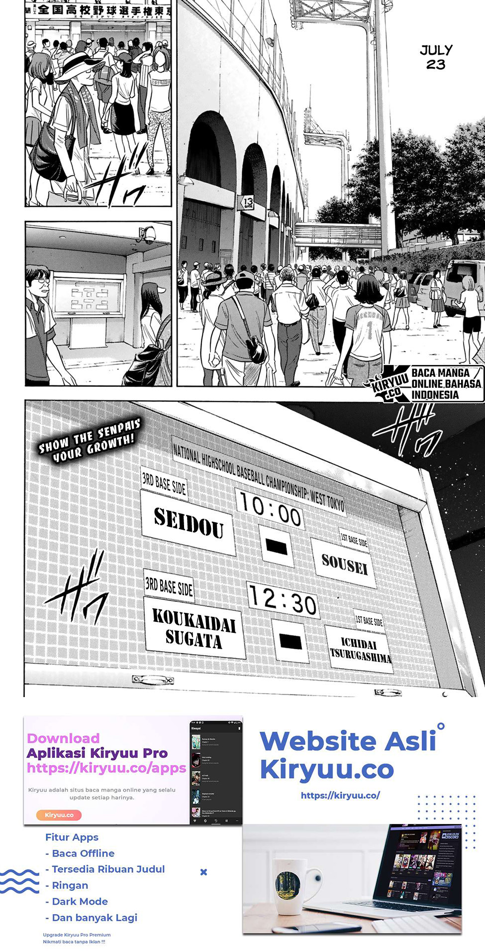 Diamond no Ace Act 2 Chapter 203 Bahasa Indonesia