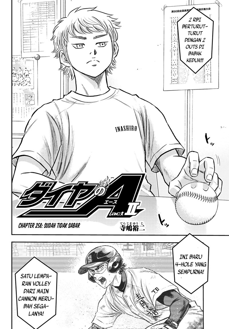 Diamond no Ace Act 2 Chapter 258 Bahasa Indonesia