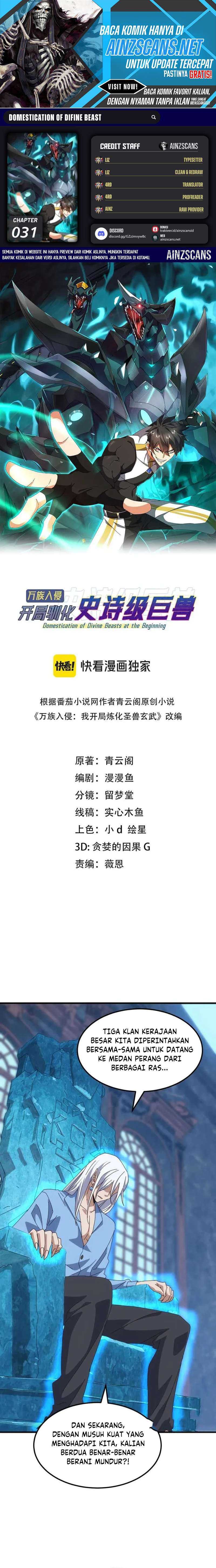 Domestication of Divine Beasts at the Beginning Chapter 31 Bahasa Indonesia