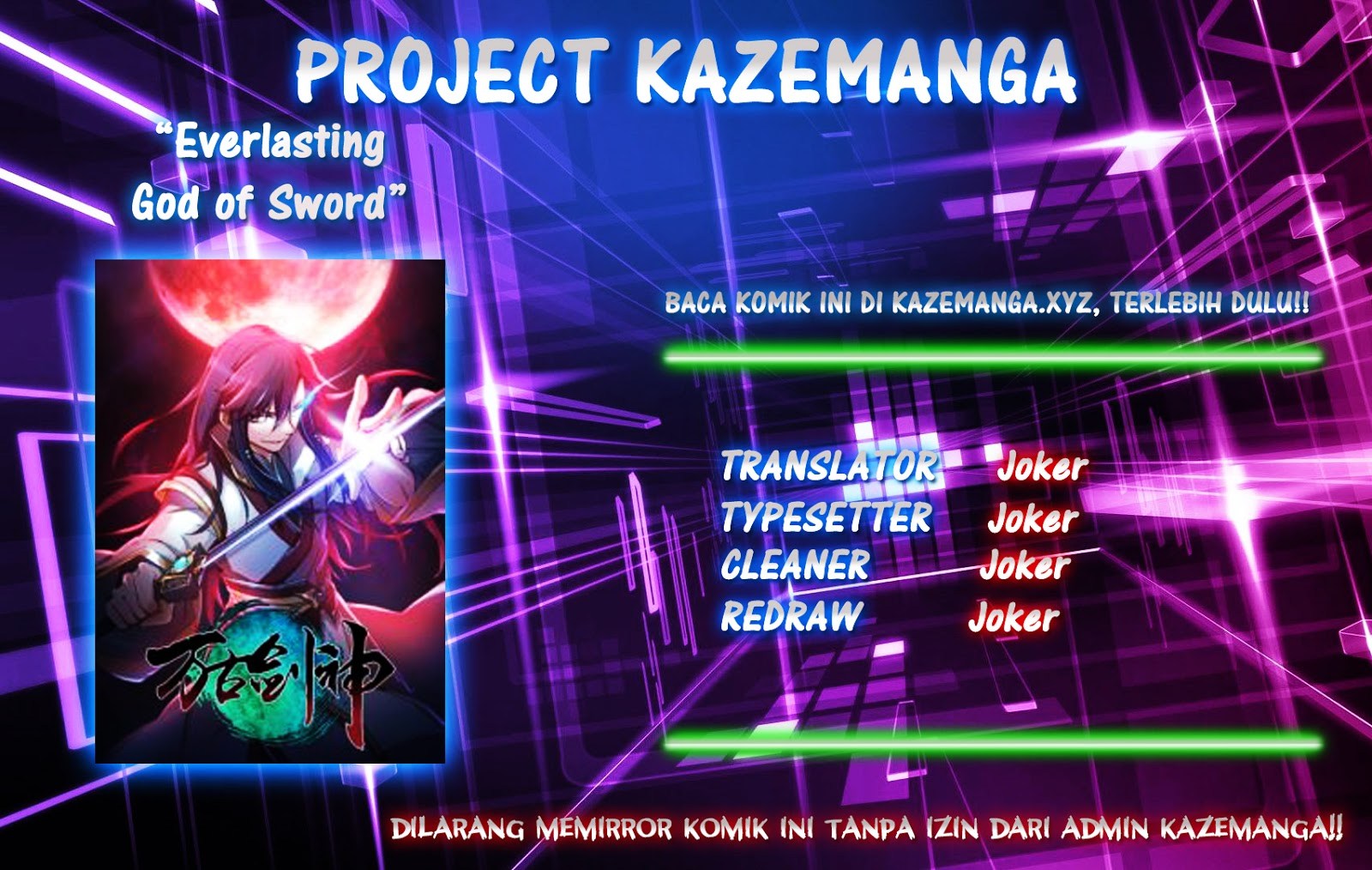 Everlasting God of Sword Chapter 11 Bahasa Indonesia