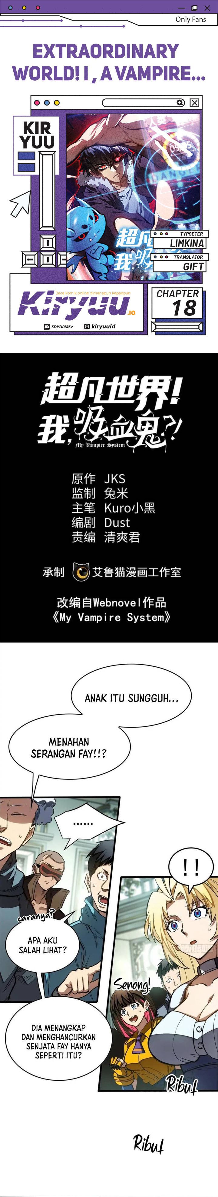 Extraordinary World?! Me… A Vampire?! Chapter 18 Bahasa Indonesia