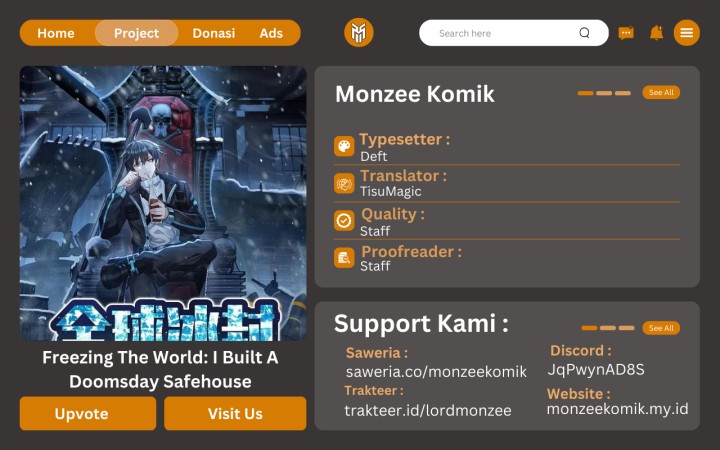 Freezing The World: I Built A Doomsday Safehouse Chapter 350 Bahasa Indonesia