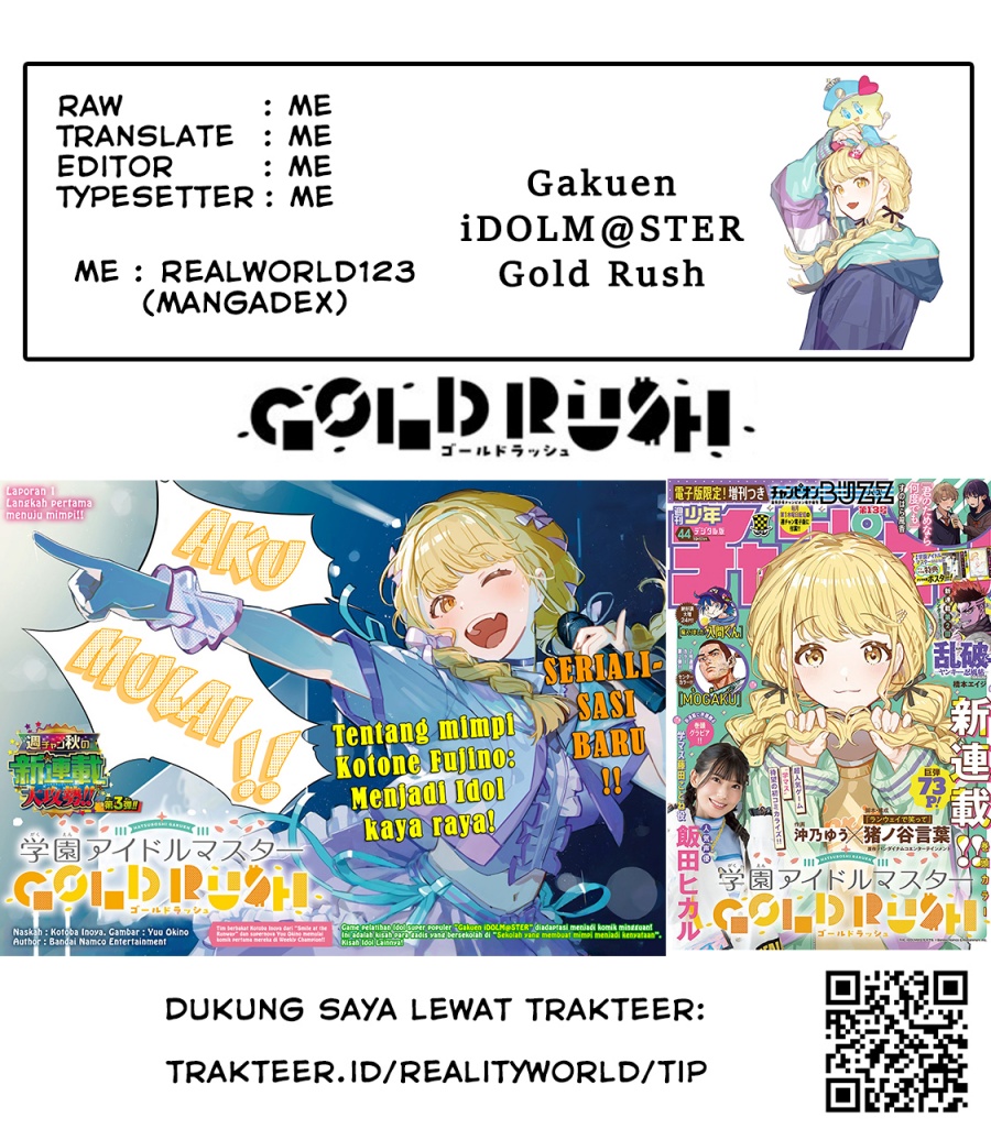 Gakuen Idolm@ster Gold Rush Chapter 27 Bahasa Indonesia