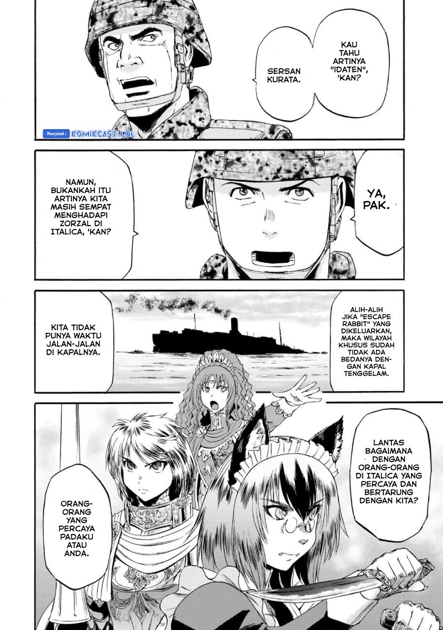 Gate – Jietai Kare no Chi nite, Kaku Tatakeri Chapter 128 Bahasa Indonesia