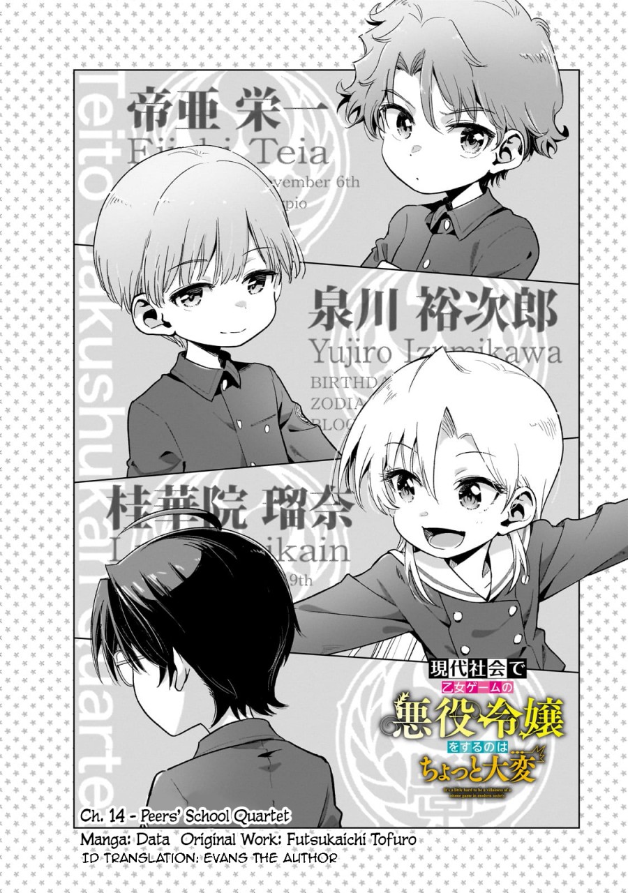 Gendai Shakai de Otome Game no Akuyaku Reijou wo suru no wa Chotto Taihen chapter 14