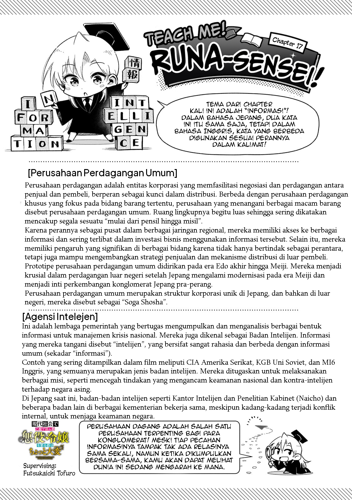 Gendai Shakai de Otome Game no Akuyaku Reijou wo suru no wa Chotto Taihen Chapter 17 Bahasa Indonesia