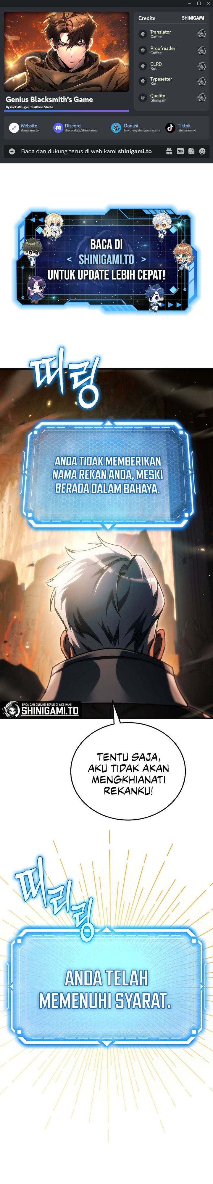 Genius Blacksmith’s Game chapter 29