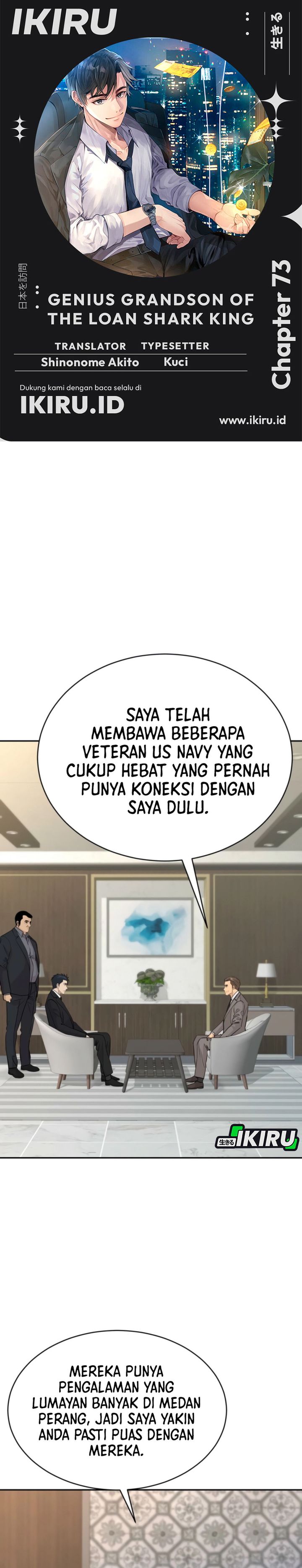 Genius Grandson of the Loan Shark King Chapter 73 Bahasa Indonesia