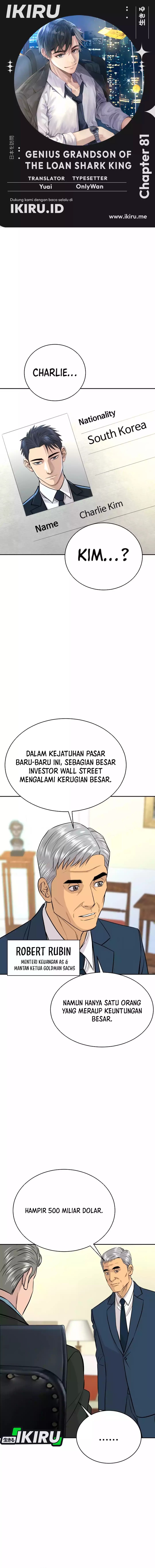 Genius Grandson of the Loan Shark King Chapter 81 Bahasa Indonesia