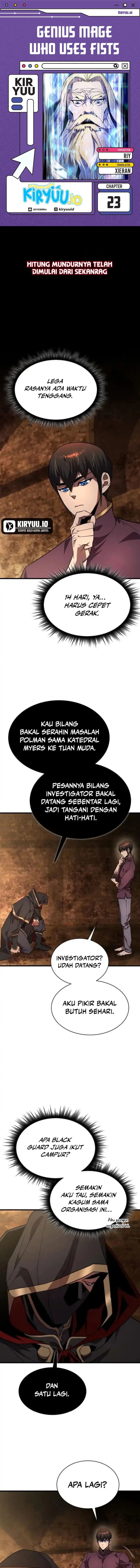 Genius Mage Who Uses Fists Chapter 23 Bahasa Indonesia