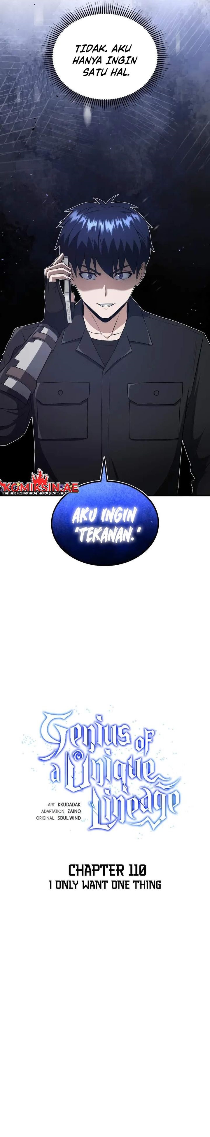 Genius of the Unique Lineage Chapter 110 Bahasa Indonesia