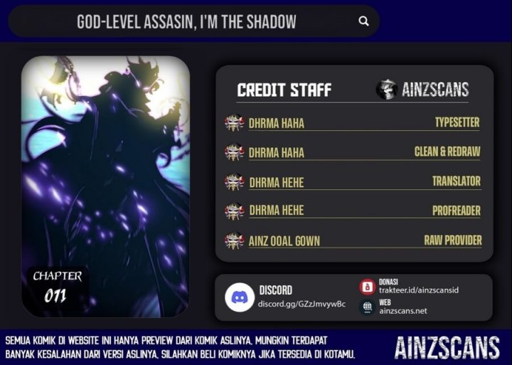 God-level Assassin, I’m the Shadow Chapter 71 Bahasa Indonesia