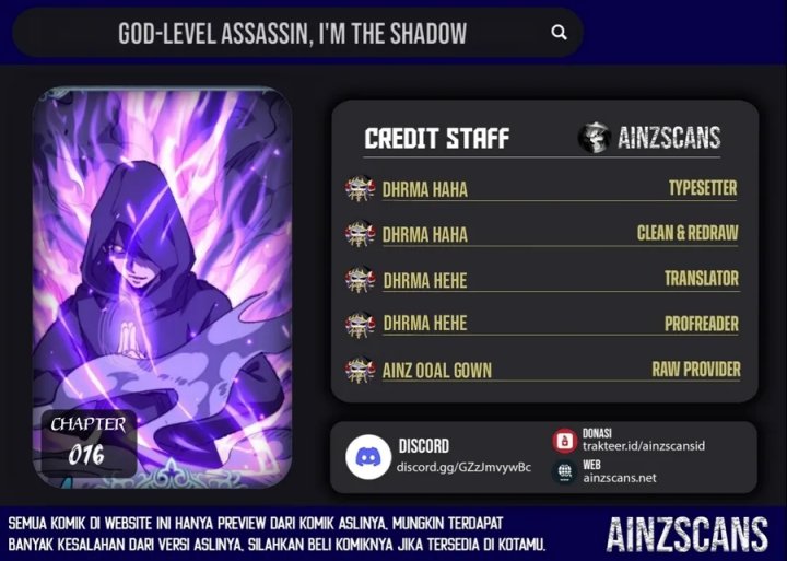 God-level Assassin, I’m the Shadow Chapter 76 Bahasa Indonesia