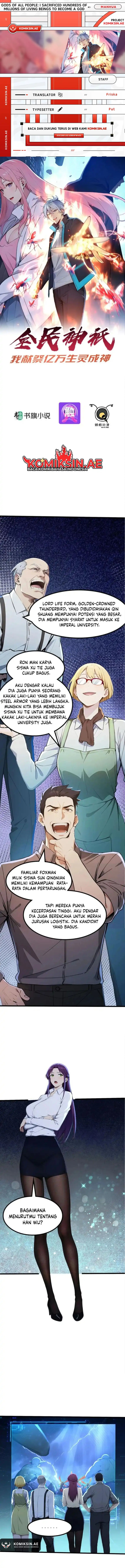 Gods of All People: I Sacrificed Hundreds of Millions of Living Beings To Become a God Chapter 82 Bahasa Indonesia