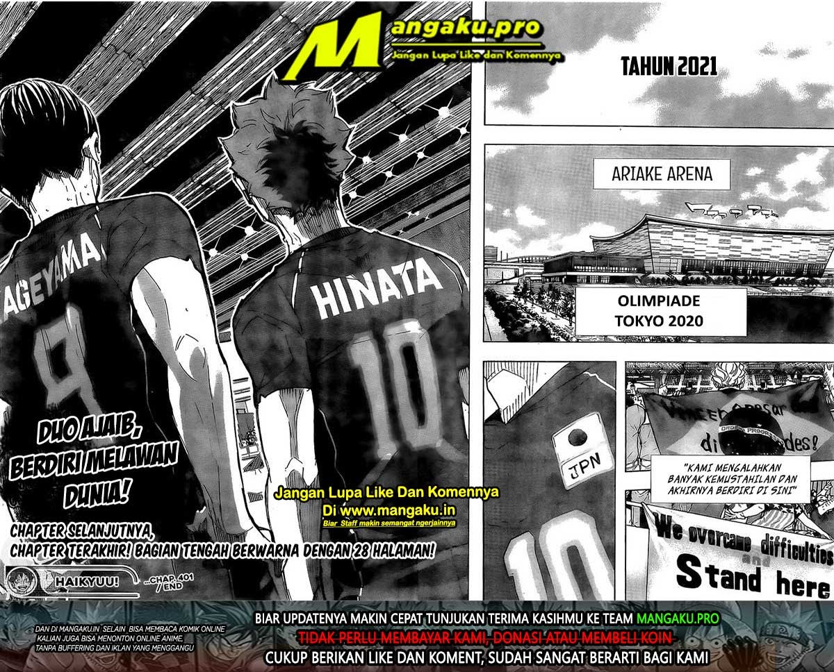 Haikyuu!! Chapter 401 Bahasa Indonesia