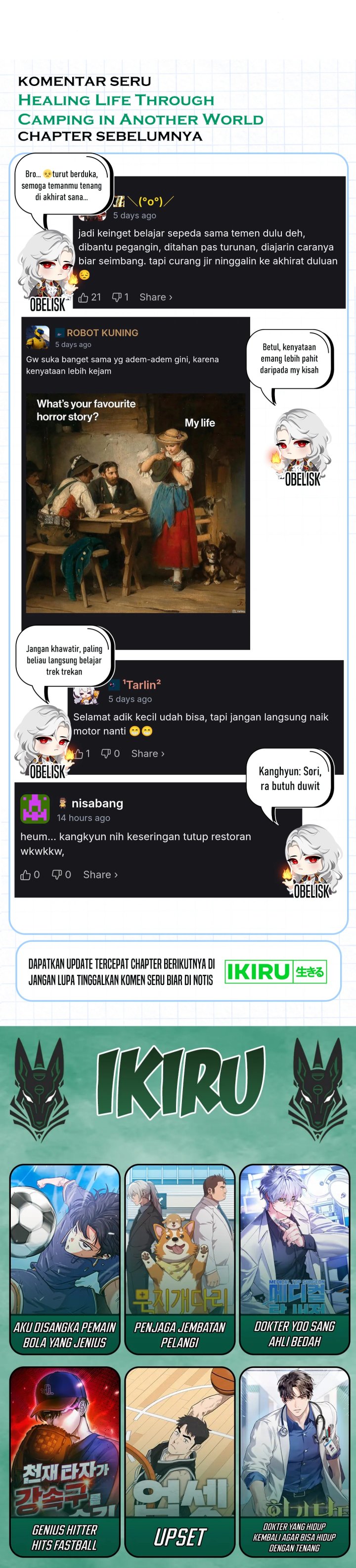 Healing Life Through Camping in Another World Chapter 76 Bahasa Indonesia