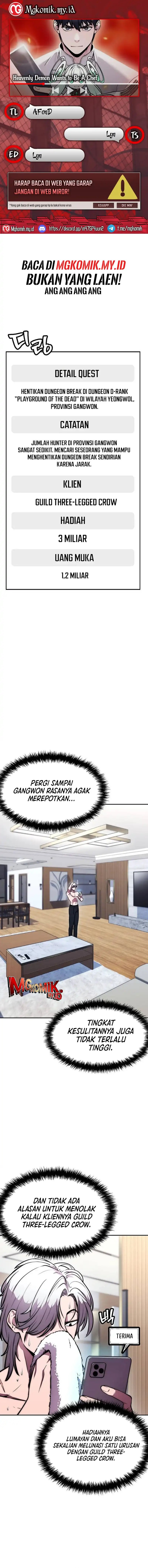 Heavenly Demon Wants to Be a Chef Chapter 52 Bahasa Indonesia