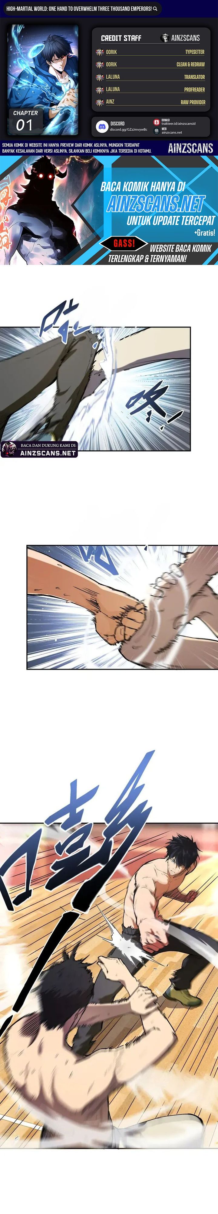 High-Martial World: One Hand to Overwhelm Three Thousand Emperors! Chapter 01 Bahasa Indonesia