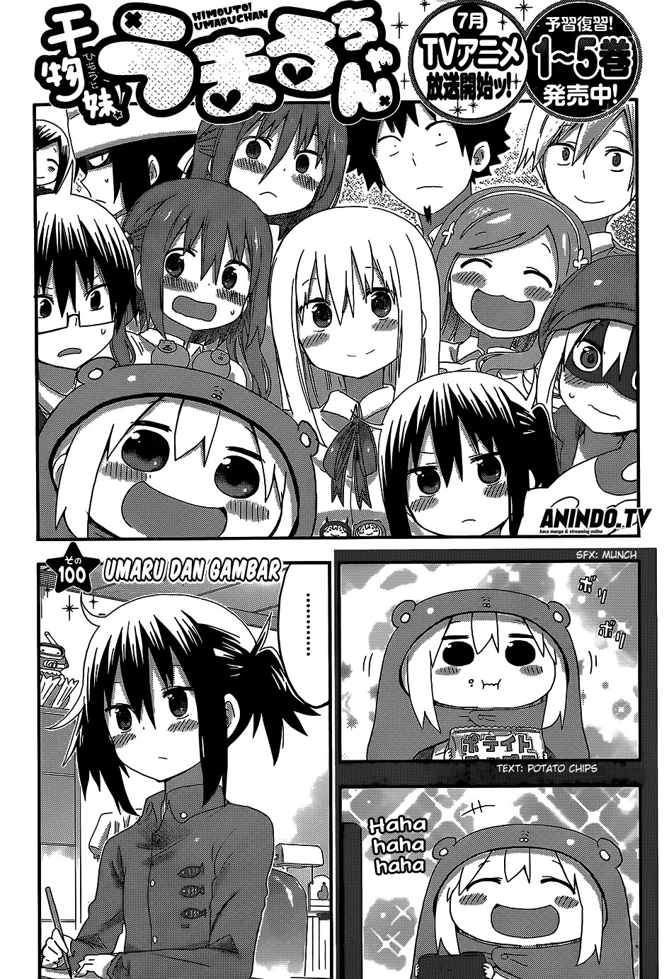 Himouto! Umaru-chan Chapter 100 Bahasa Indonesia