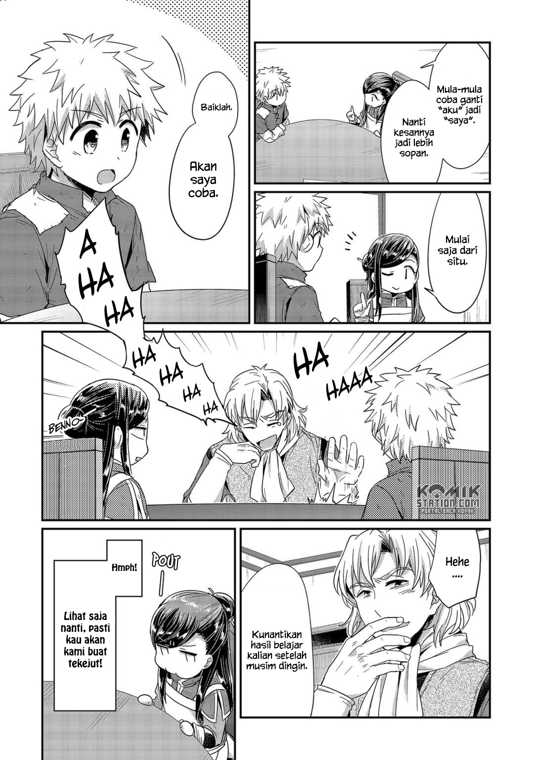 Honzuki no Gekokujou Chapter 22 Bahasa Indonesia