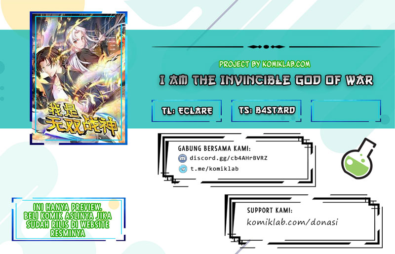 I Am the Invincible God of War Chapter 45 Bahasa Indonesia