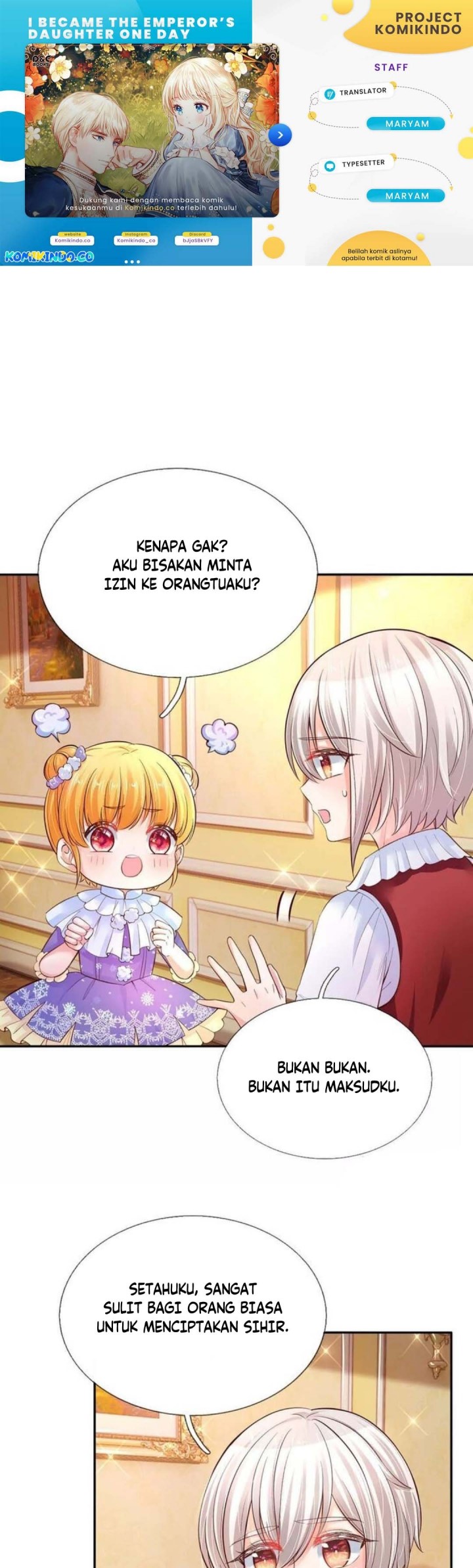 I Became The Emperor’s Daughter One Day Chapter 62 Bahasa Indonesia