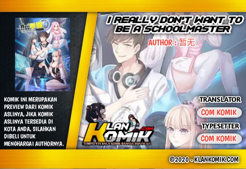 I Really Don’t Want To Be A School Master chapter 8