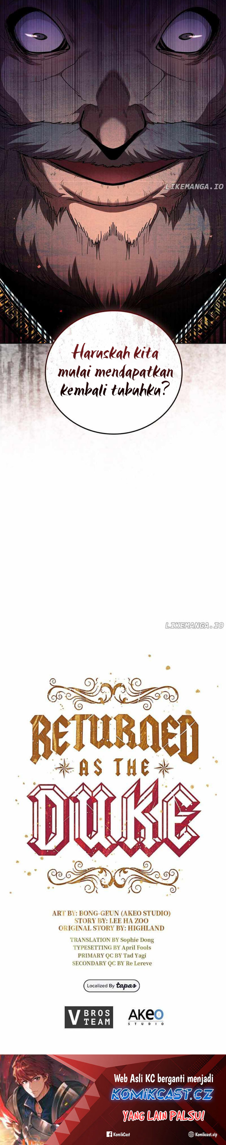 I Regressed As The Duke Chapter 109 Bahasa Indonesia