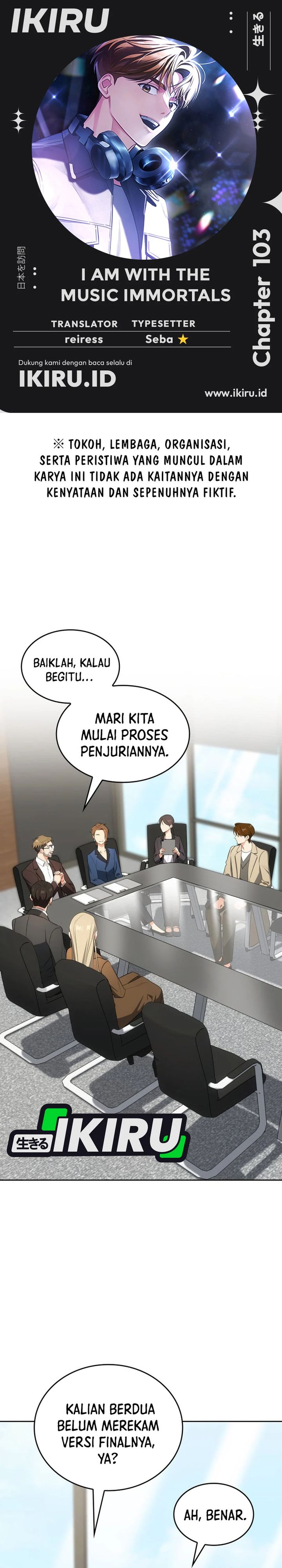 I Am With the Music Immortals Chapter 103 Bahasa Indonesia