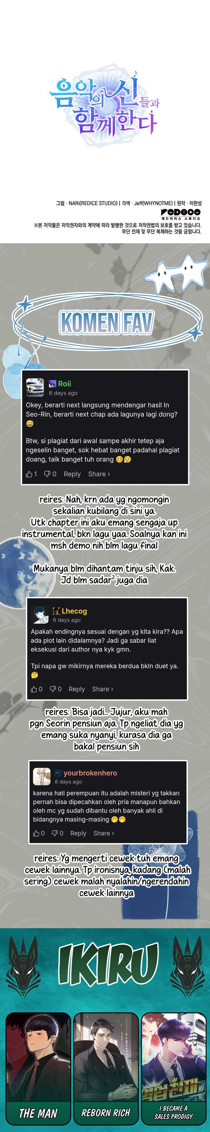 I Am With the Music Immortals Chapter 103 Bahasa Indonesia