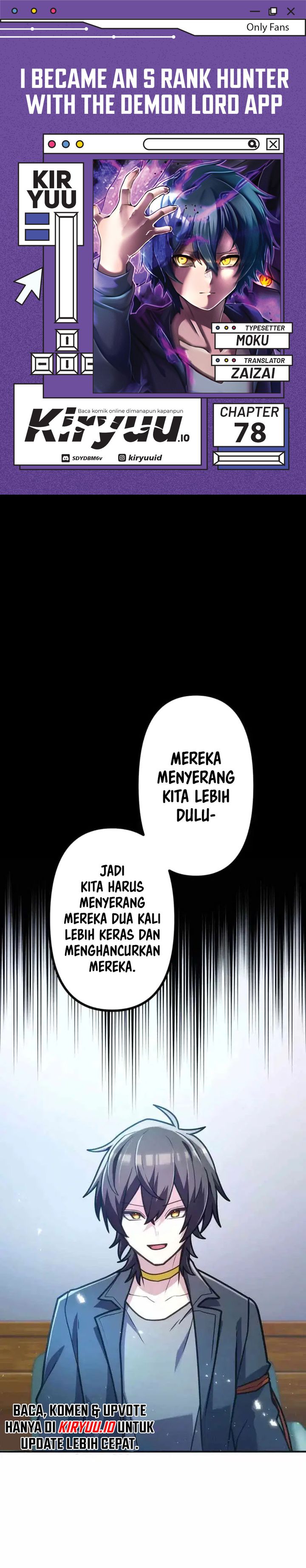 I Became an S-Rank Hunter With the Demon Lord App Chapter 78 Bahasa Indonesia