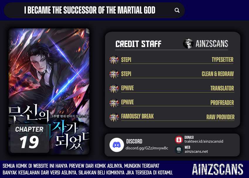 I Became the Successor of the Martial God Chapter 20 Bahasa Indonesia