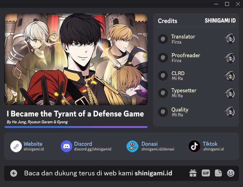 I Became the Tyrant of a Defense Game Chapter 49 Bahasa Indonesia