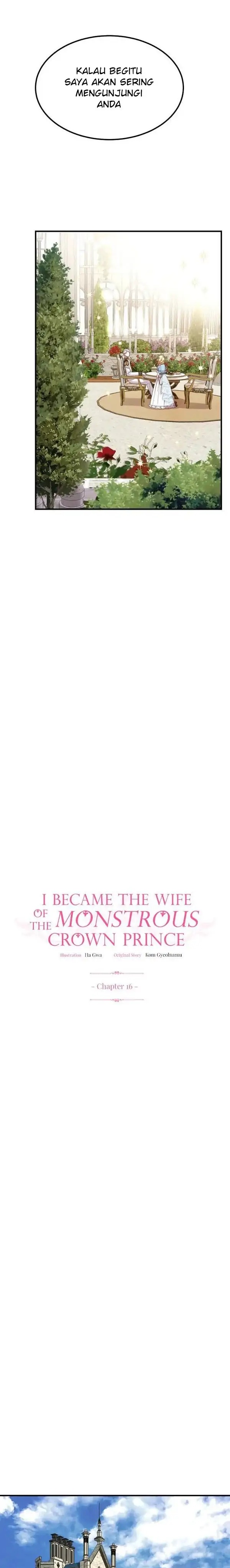 I Became the Wife of the Monstrous Crown Prince Chapter 16 Bahasa Indonesia