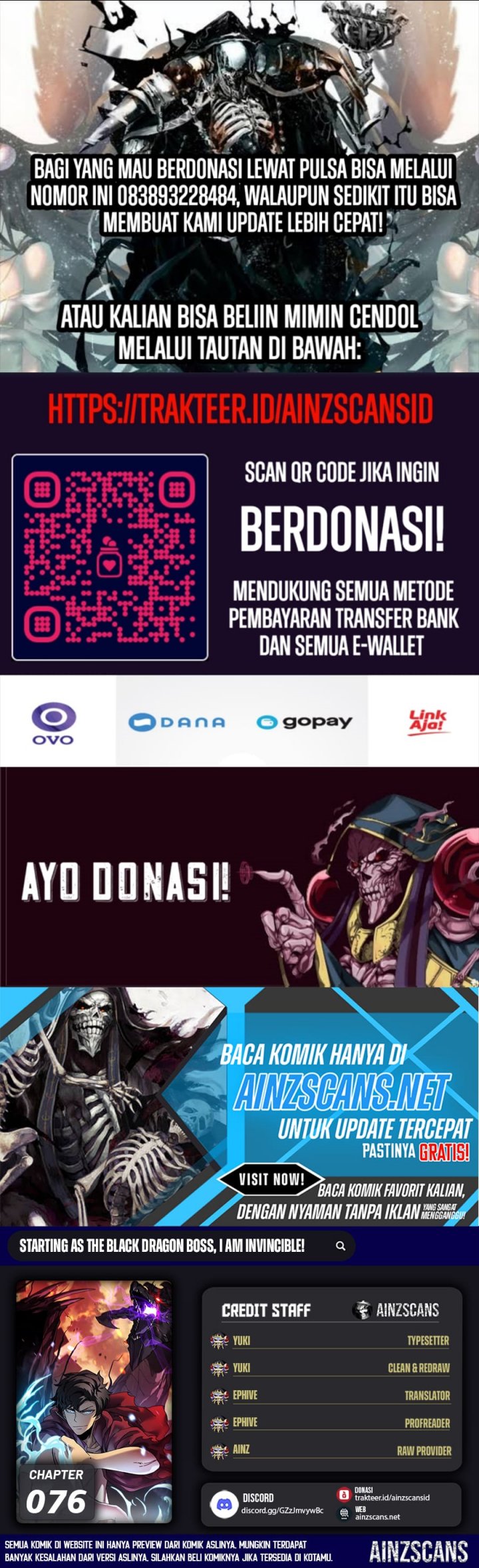 I Become Invincible Black Dragon Boss At The Start Chapter 76 Bahasa Indonesia